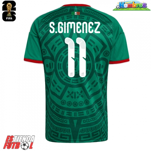 México Santiago Gimenez #11 Primera Equipación Mundial 2026 Manga Corta